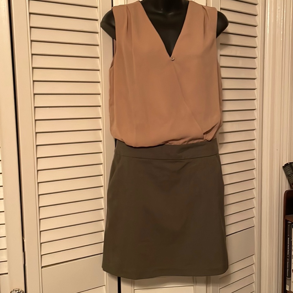 GAP Sleeveless Blush Pink Wrap-Front Mini Dress